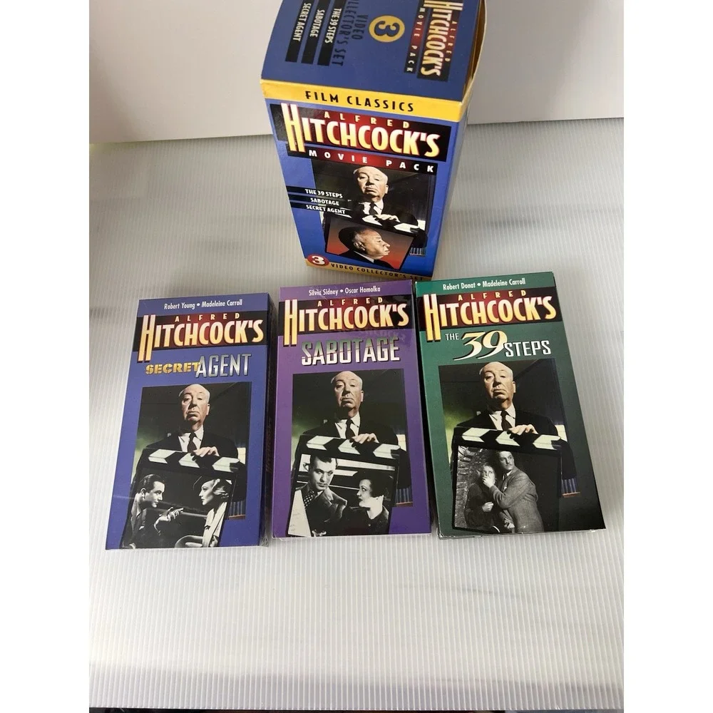 Alfred Hitchcock's Movie Pack VHS Set 3 Video Collector's Set‎